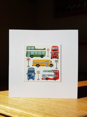 Greeting Card : Buses