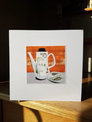 Greeting Card : Barker Bros Fiesta Coffee Pot and Denby Dish