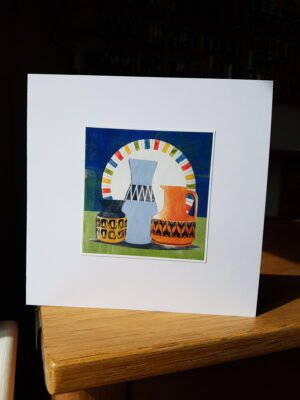 Greeting Card : Hornsea Heirloom Jug and Midwinter Plate