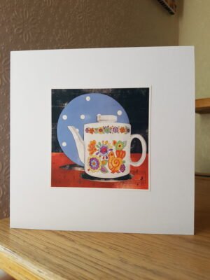 Greeting Card : Dominoware Plate and Gaytime Teapot