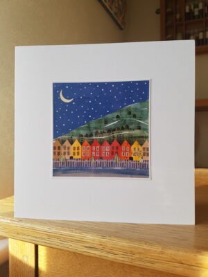 Greeting Card : Moonlit Mountain