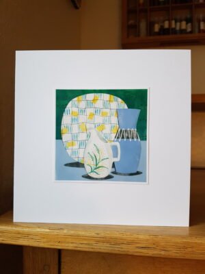 Greeting Card : Midwinter Tropicana Plate Primavera Jug and Hornsea Vase