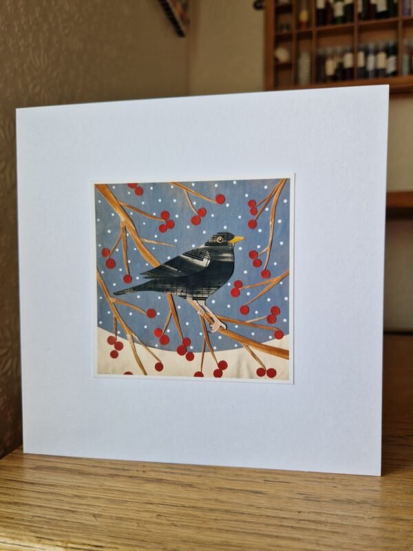 Blackbird and berries