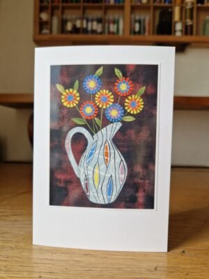 Greeting Card : Italian Jug with Flowers