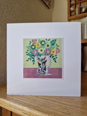 Greeting Card : Vintage Jug of Flowers