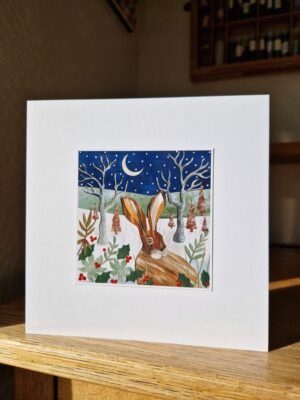 Greeting Card : Christmas Hare