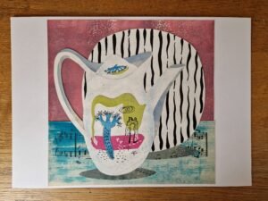Original Collage – Midwinter Desert Scene Coffee Pot