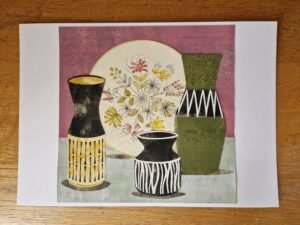 Original Collage – Shelley Plate and Hornsea Vases