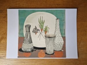 Original Collage – Midwinter Vases and Plant Life Plate