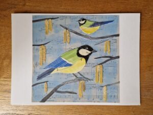 Original Collage – Blue Tits