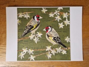 Original Collage – Goldfinches