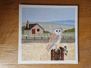 Original Embroidery – Barn Owl