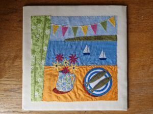 Original Embroidery – Sardines and Seaside