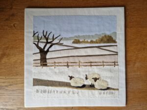 Original Embroidery – Winter Sheep