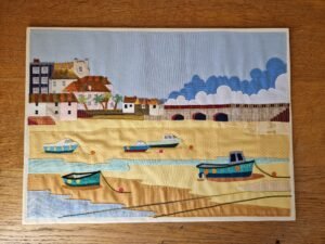Original Embroidery – Low tide St Ives