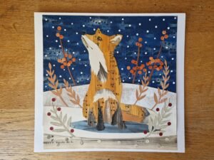 Original Christmas Collage : Winter Fox