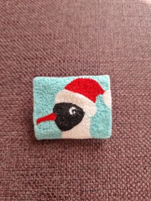 Christmas Black Headed Gull Brooch