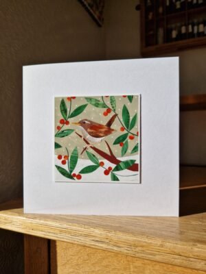 Greeting Card : Christmas Wren
