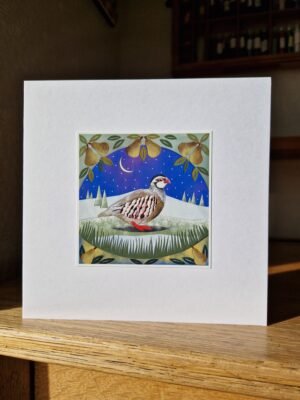 Greeting Card : New Moon and Partridge