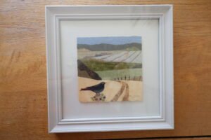 Framed Print On Hand Torn Watercolour Paper : Autumn