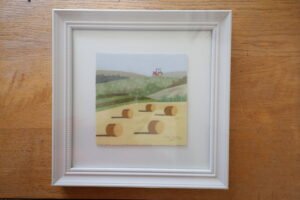 Framed Print On Hand Torn Watercolour Paper : Summer