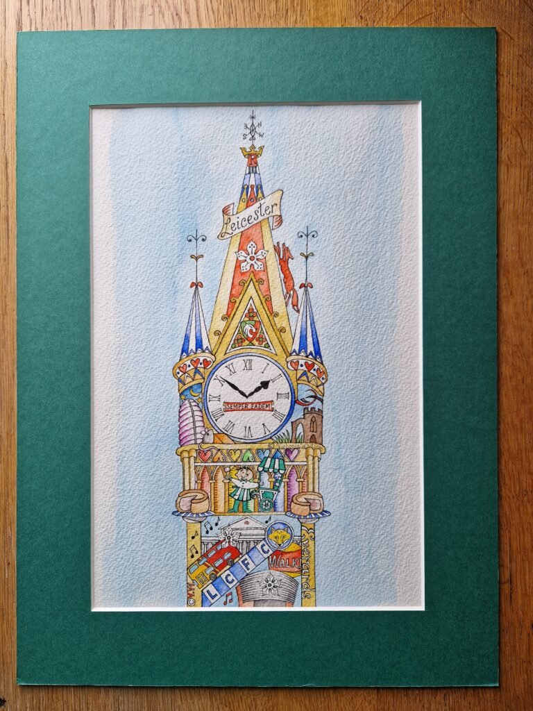 Victoria Whitlam - Leicester Clock Tower Original Watercolour
