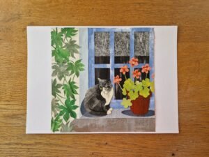 Original Collage : Cat in the Window