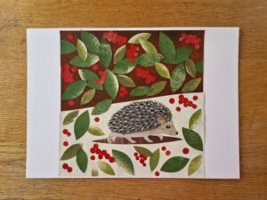 Original Christmas Collage : Christmas Hedgehog