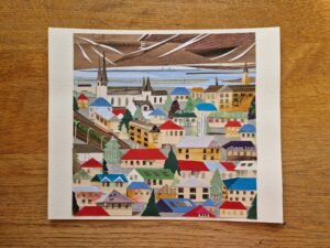 Original Collage : Reykjavik Rooftops