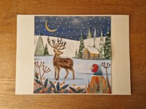Original Collage : Stag and Pheasant